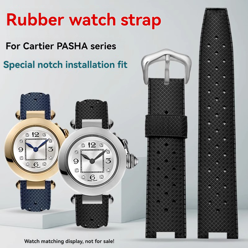 Cartier Watch Tank - Tali jam tangan karet pria, untuk