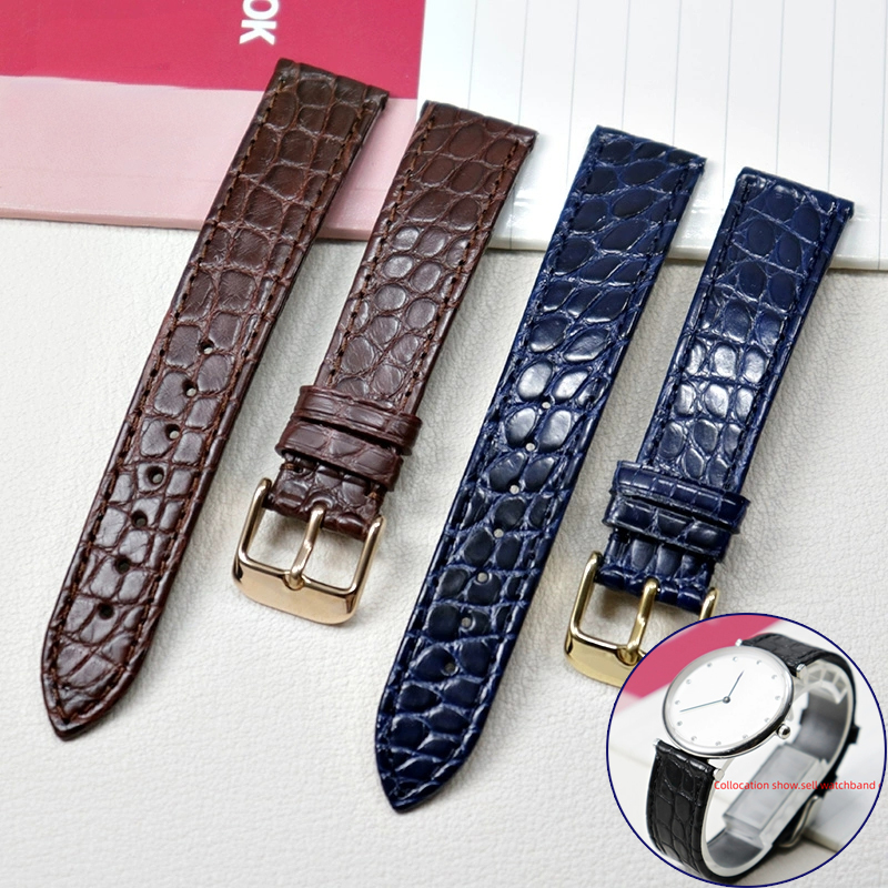 Cartier Watch Tank - Tali Kulit Asli Buaya Tipis untuk