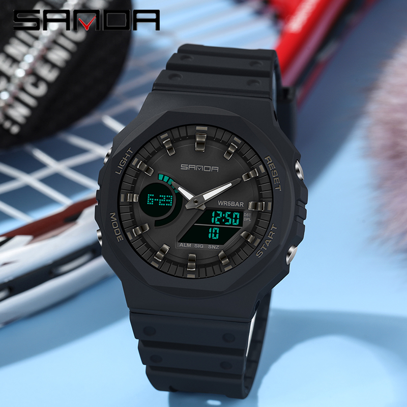 Seiko Watch 5 Sports - SANDA jam tangan kuarsa LED Digital