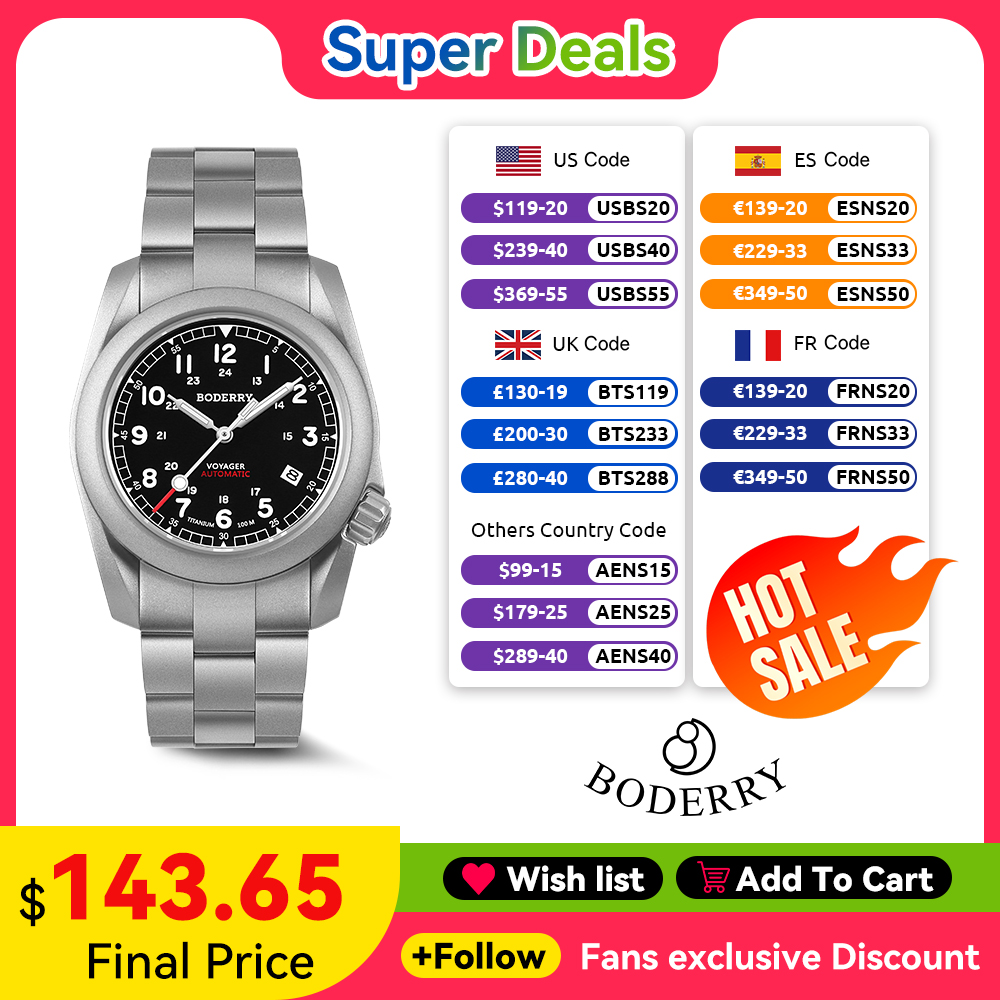 Seiko Watch 5 Sports - Boderry Voyager Field Watch Titanium Jam