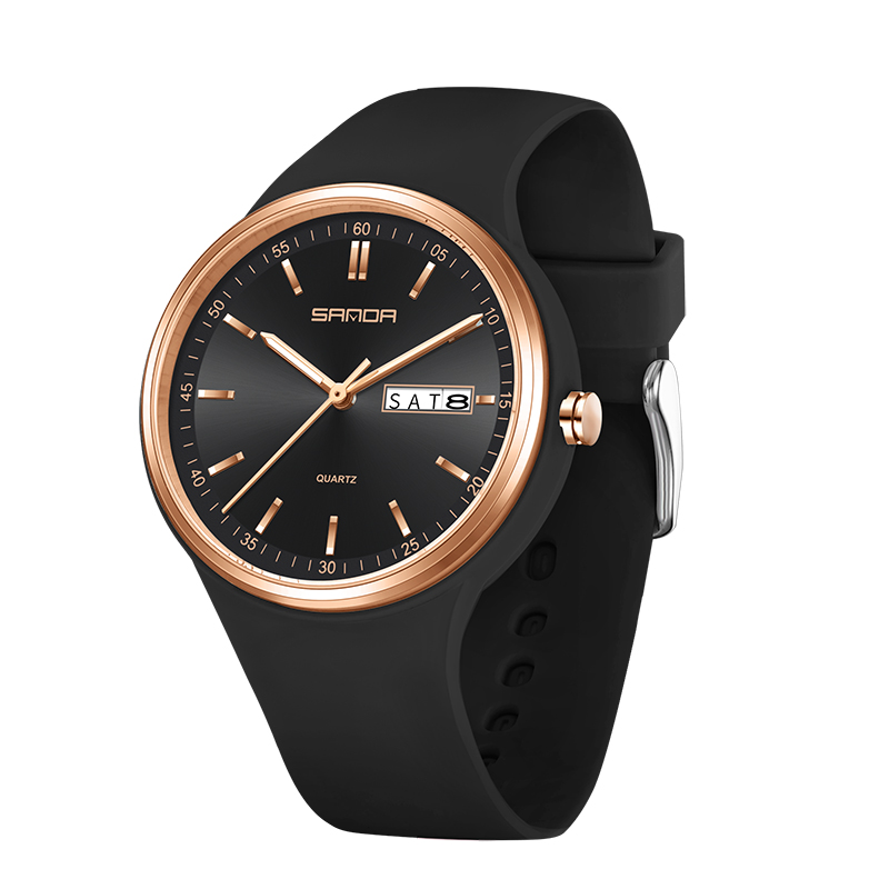 Silicone Band Women - Jam tangan Quartz wanita, arloji tali