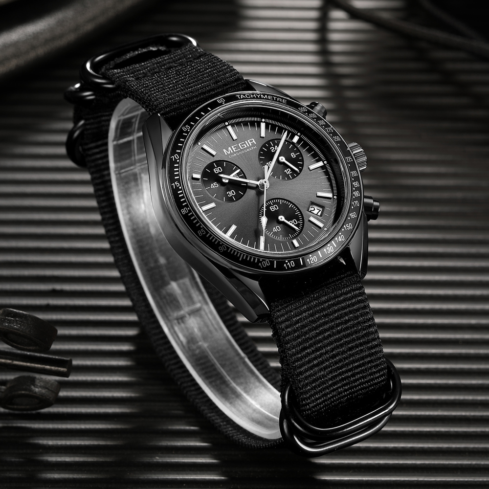 MEGIR Jam Tangan Pria Mewah Ba - Canvas Strap Watch ulasan dan harga