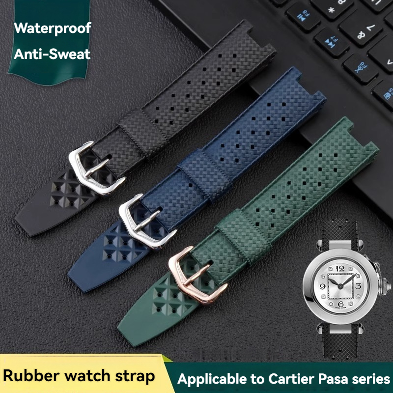 Tali jam tangan karet pria, un - Cartier Watch Tank ulasan dan harga