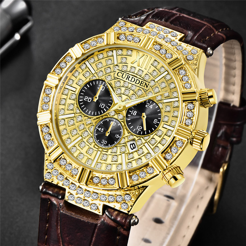 Jam Tangan Merek CURDDEN Asli  - Leather Watch Band Men ulasan dan harga