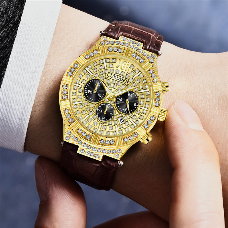Jam Tangan Merek CURDDEN Asli  - Leather Watch Band Men ulasan dan harga
