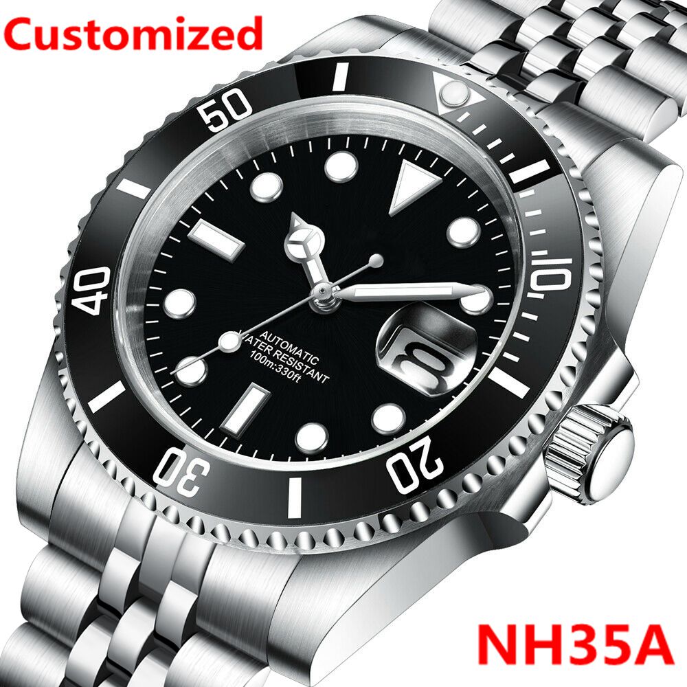Logo DIY 40MM Jam Tangan Menye - Stainless Bracelet Diver ulasan dan harga