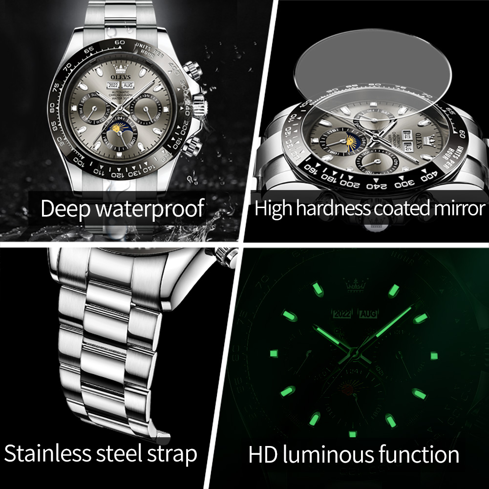 OLEVS jam tangan mekanis otoma - Seiko Watch 5 Sports ulasan dan harga