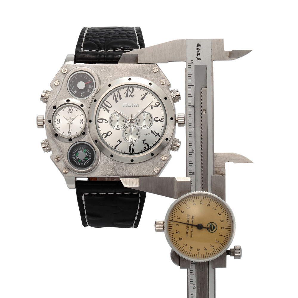 Model Baru OULM Jam Tangan Kua - Leather Watch Band Men ulasan dan harga