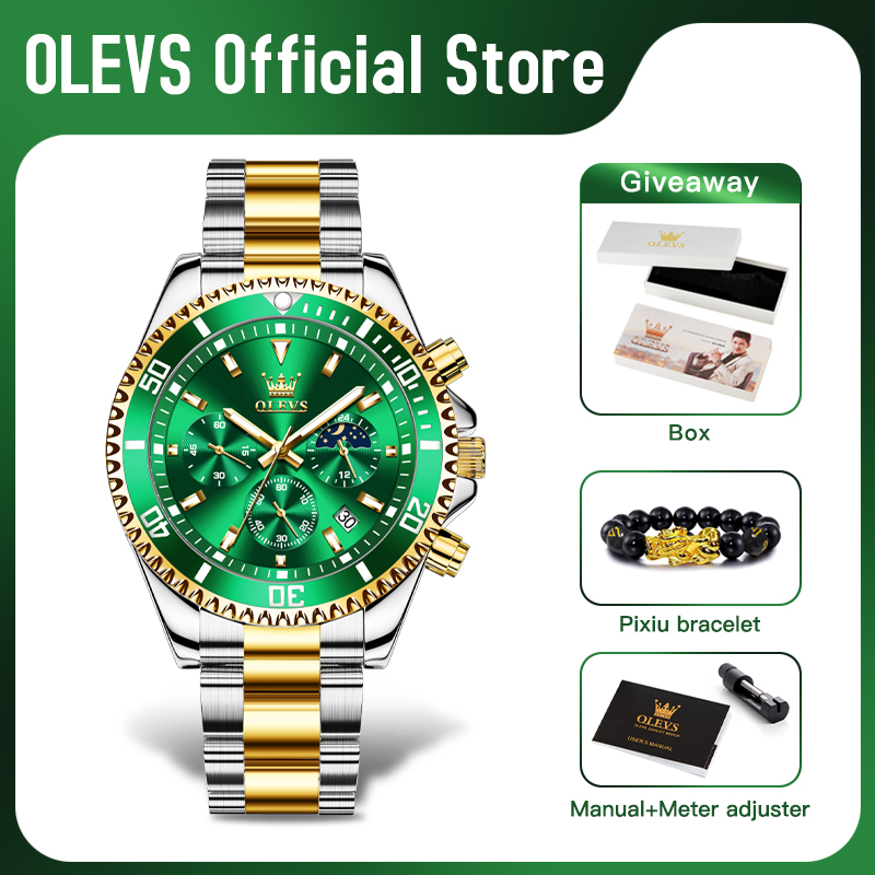 OLEVS 2870 Jam Tangan Pria Jam - Rolex Watch Datejust ulasan dan harga