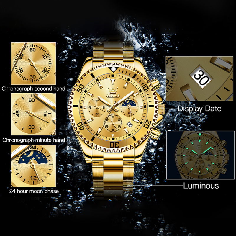OLEVS 2870 Jam Tangan Pria Jam - Rolex Watch Datejust ulasan dan harga