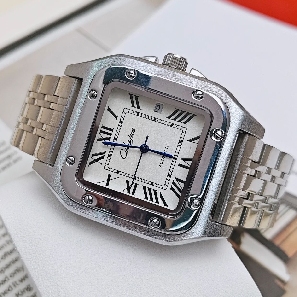 Jam Tangan Pria Bisnis Mewah T - Cartier Watch Tank ulasan dan harga